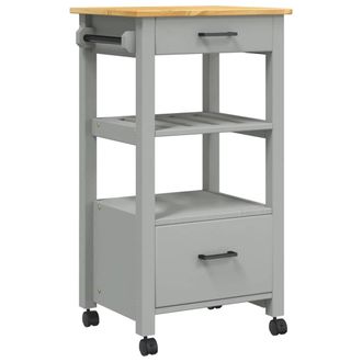 vidaXL Carrito De Cocina Monza Madera Maciza De Pino 48x40x90 Cm Vidaxl