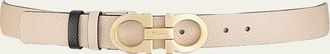 Ferragamo Gancini-Buckle Reversible Leather Belt