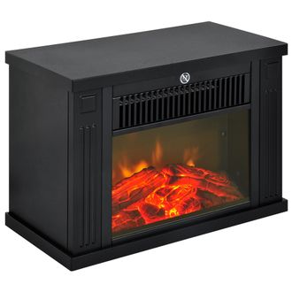 HOMCOM Chimenea El&eacute;ctrica Port&aacute;til Mini Estufa Calefactor 600/1200w Llama Decorativa
