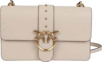 Pinko Love One Classic Bag - Dames - Schoudertassen - Beige - ONE Size - Leer - Tassen