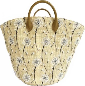 Maria La Rosa Womens Dandelion Bag In Natural/black