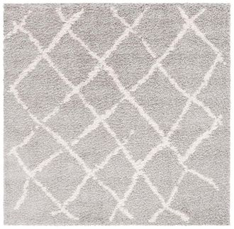 Safavieh Alfombra de polipropileno gris/beige, 155 x 155 cm