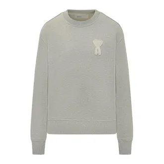 Ami Sweatshirts, female, Gray, Size: S De Coeur Cotton Sweatshirt