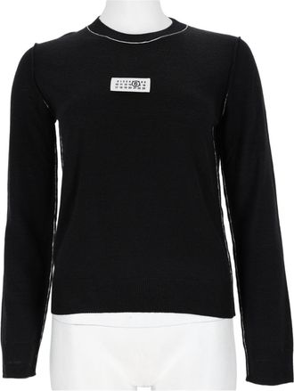 Maison Margiela Fitted Long-Sleeve Sweater With Crew Neckline And Subtle Stitching