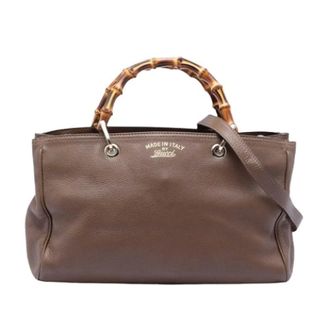 Gucci Pre-owned Handbags, female, Brown, Size: ONE SIZE Pre-owned Bamboo Shopper Satchel