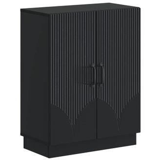 vidaXL Armario De Almacenamiento Para Ba&ntilde;o Hoorn Negro Vidaxl
