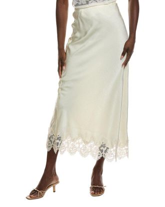 Bardot Elisan Lace Satin Midi Skirt