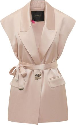 Pinko Light Pink Peak Lapel Blazer