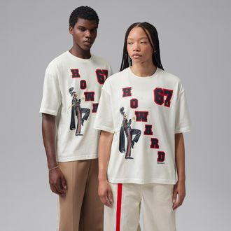 Nike Jordan Mens Jordan Flight x Howard University Oversized T-Shirt in White | IU5887-133
