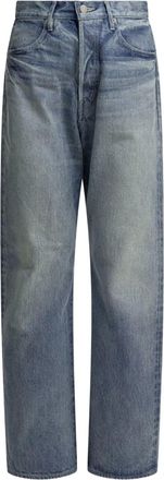 Auralee Jeans con effetto schiarito - Blu