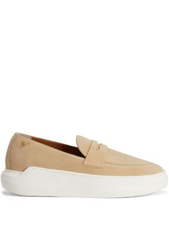 Giuseppe Zanotti Kashton su&egrave;de loafers - Beige