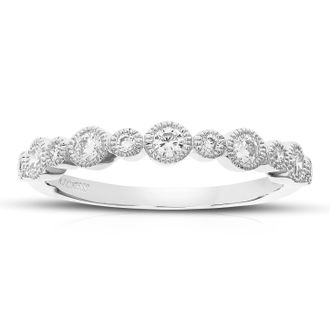 Vir Jewels 1/3 cttw Lab Grown Diamond Wedding Band in Sterling Silver For Women