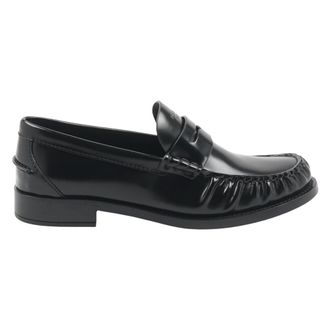 Prada Brushed Leather Loafers - male - Prada - Loafers - Black - 2 UK - Shoes