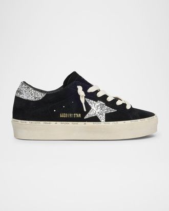 Golden Goose Hi Star Suede Glitter Low-Top Sneakers