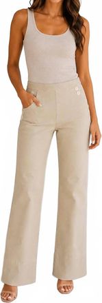 Kut from the Kloth Charlotte Side Zipper Pants In Sand