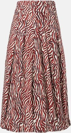 Proenza Schouler White Label - Gonna midi Nessa in misto cotone