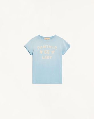 Valentino T-Shirt In Cotone Stampato Donna AZZURRO XL