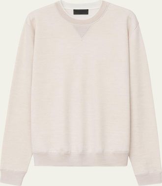 Iris Von Arnim Mens Dawson Wool Crewneck Sweater