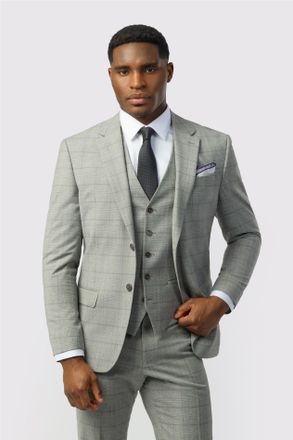 Ted Baker Mens Single Breasted Two Button Slim Fit Suit Jacket - Grey Wool - Size 44 (Chest)