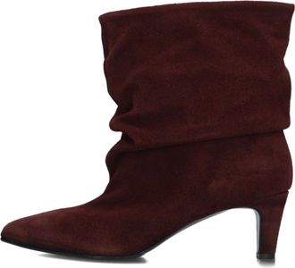 Strategia Schoenen, Dames, Bruin, 41 EU, Su&egrave;de, A5985 Enkellaarsjes met Hak