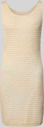 Guess Strickkleid mit U-Ausschnitt in Offwhite, Gr&ouml;&szlig;e L