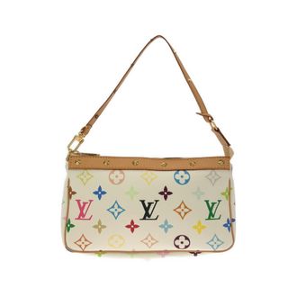 Louis Vuitton White Coated Canvas Pochette Pouch (Pre-Owned)
