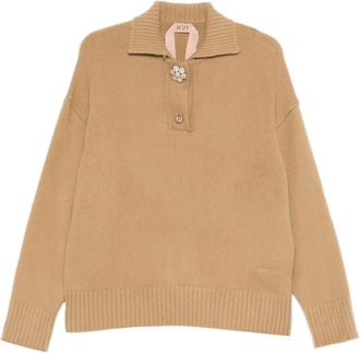 N°21 brushed-effect jumper - women - Fabric - S - Neutrals