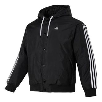 adidas Sport Casual Cotton Jacket Black White IK7669