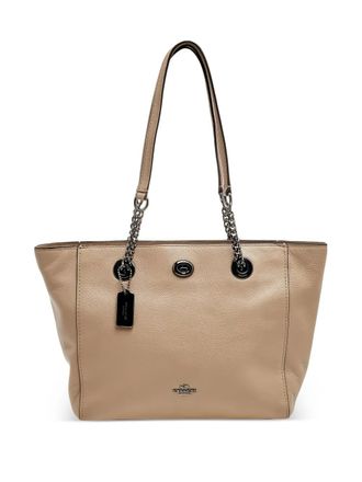 Coach Pre-owned shopper met kettingdetail - Beige