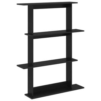 vidaXL Estante De Pared Roble Negro 100 X 20 X 126 Cm Vidaxl