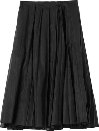 Jil Sander A-line pleated skirt - women - Cotton - 36 - Black