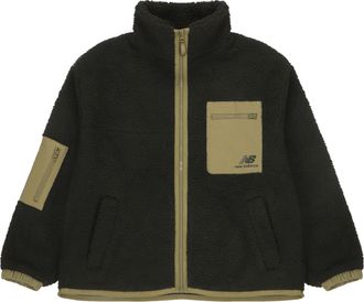 New Balance (WMNS) New Balance Splicing Retro Stand Collar Knit lambs wool Short Jacket Black AWJ13326-BK