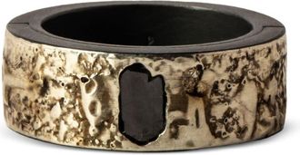 Parts Of Four Sistema diamond sterling-silver ring - unisex - White Gold/Oxidised Sterling Silver/Diamond - 9 - Black