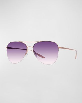 Barton Perreira Chevalier Titanium Aviator Sunglasses