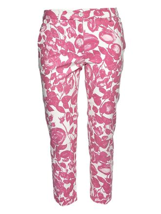 Dolce & Gabbana floral-print cropped trousers - Pink