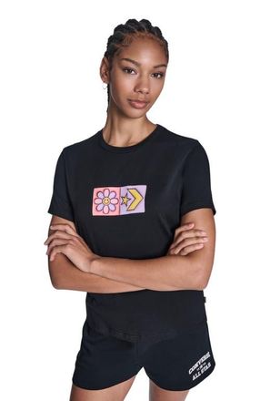 Converse Flower Grid T-Shirt in Converse Black at Nordstrom, Size Large