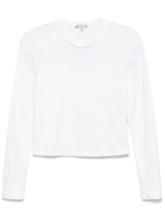 James Perse Cropped T-shirt - Wit