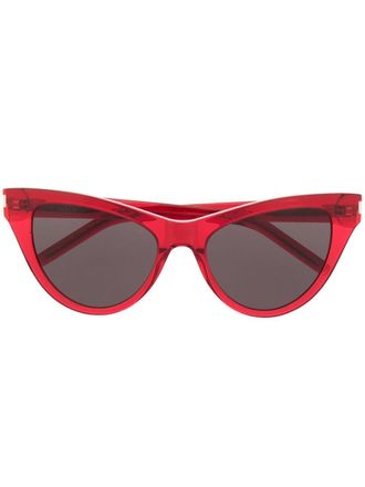 Saint Laurent Eyewear cat-eye frame sunglasses - women - Acetate - 54 - Red