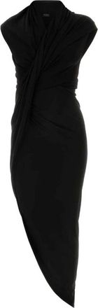 Balenciaga Gedrapeerde Jurk - Dames - Jurken - Zwart - Maat: XS Viscose