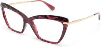 Dolce & Gabbana Optical Frame - Dames - Brillen - Rood - 53 MM - Accessoires