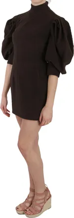 Dolce & Gabbana Brown Corduroy Bodycon Cotton Mini Womens Dress