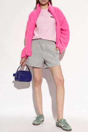 American Vintage Fleece Jacket With A Stand-up Collar, Womens, Pink