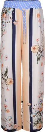 Liu Jo Palazzo broek met bloemenprint - Beige