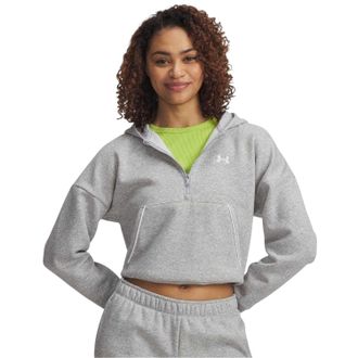 Under Armour Rival-sweatshirt met capuchon en ruime pasvorm voor dames (Grijze Heide)