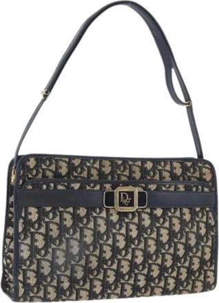 Dior Pre-owned Shoulder Bags, female, Multicolor, Size: ONE SIZE Pre-owned Trotter Canvas Shoulder Bag