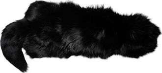 Dolce & Gabbana Black Fox Fur Neck Wrap Warmer Winter Womens Scarf
