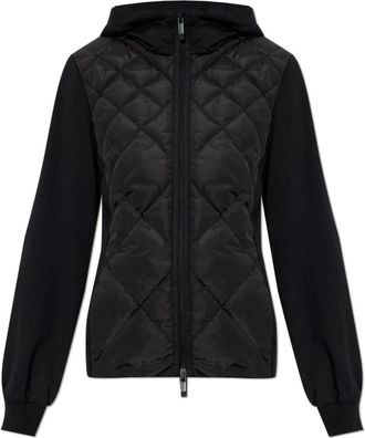 Moncler Lans Down Jacket - Dames - Gewatteerde jassen - Blauw - S - Leer - Jassen