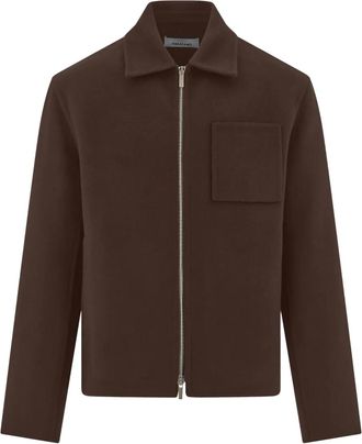 Ferragamo Jack met opgestikte zak en rits - Bruin