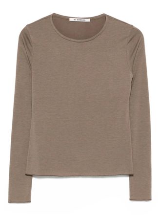 Uli Schneider Gerafelde top met lange mouwen - Groen