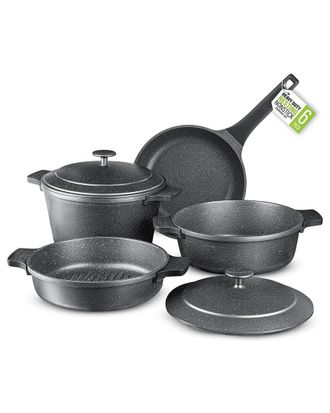 GraniteStone Diamond 6Pc Nonstick Heavy Duty Nesting Pots Cookware Set